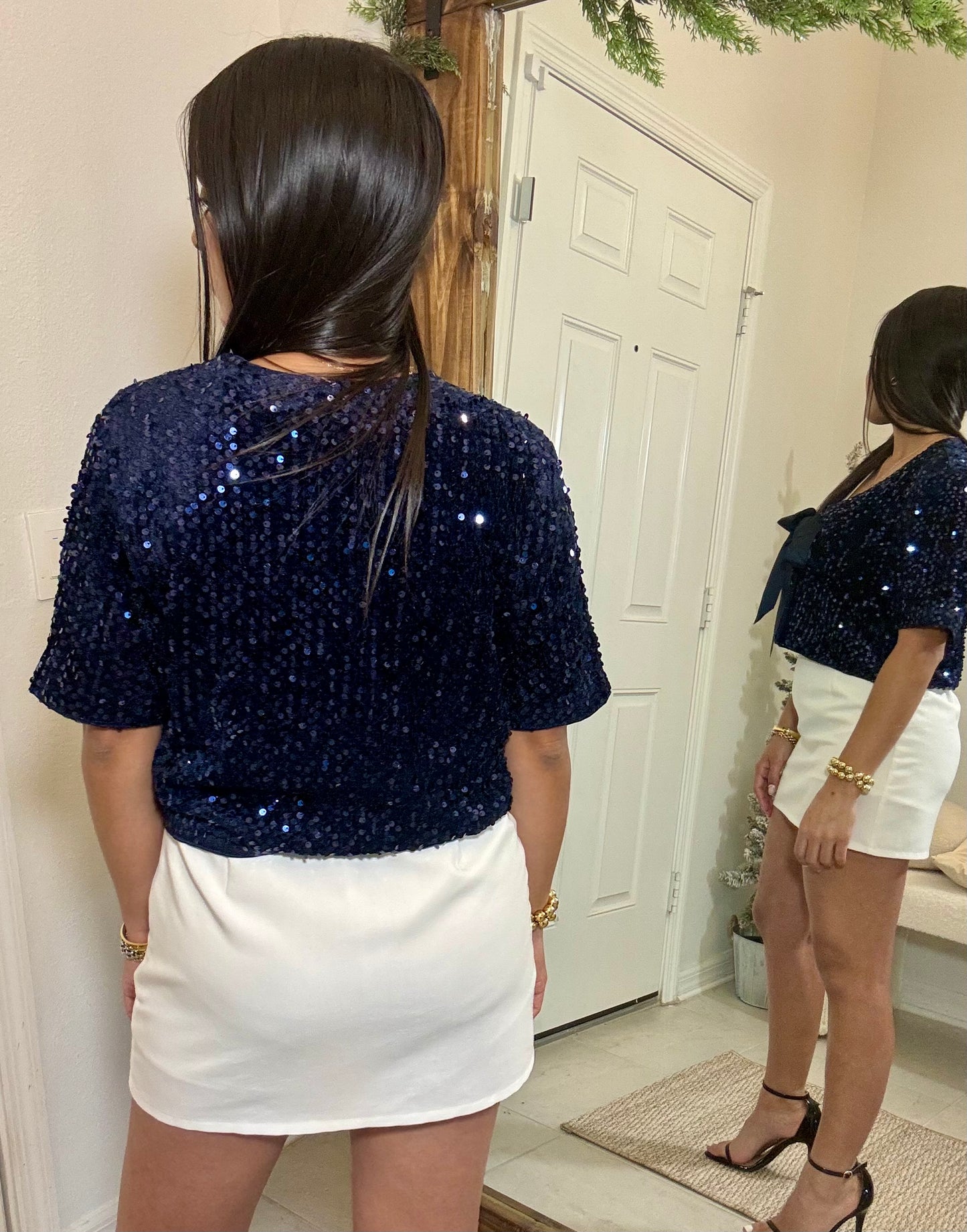 Blue Sequin Bolero