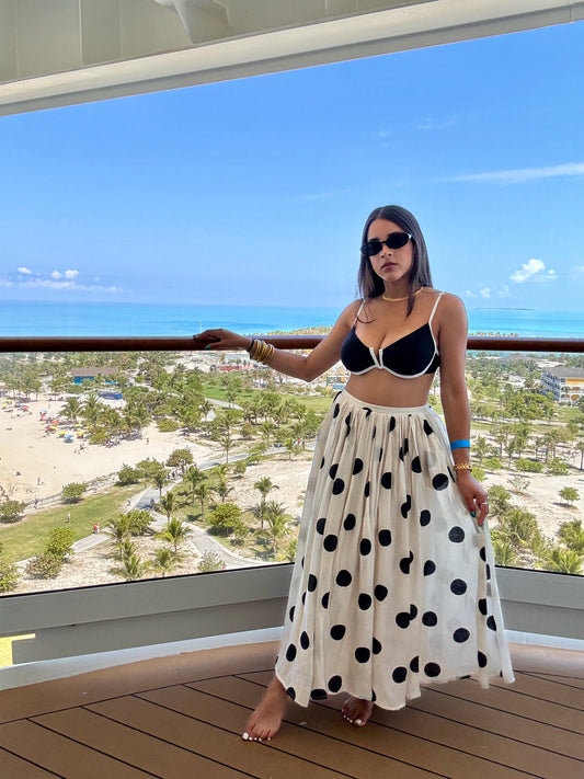 Polka dot Midi Skirt