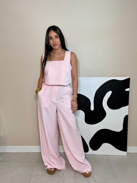 Pink Stripped Set